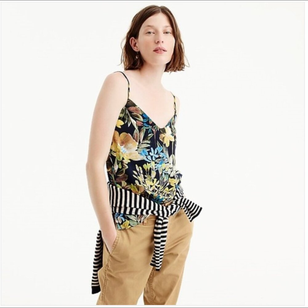 NWOT J. Crew Watercolour Floral Camisole (00)